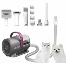 2A11z3O PETKIT バリカン 犬猫用 5 in 1 多機能 ペット 掃除機 1.4Lダストカップ ペットバリカン_画像1