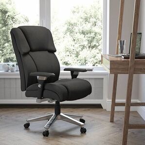 1E10z0O Flash Furniture オフィスチェア ブラック ファブリック シート 幅61cm 耐荷重181kg の画像2