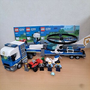 LEGO レゴ 60244 シティ ポリス ヘリコプターの輸送 警察 泥棒 白バイ トラック 車