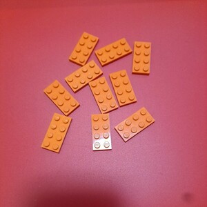 100円均一！LEGO正規品 2×4 プレート (オレンジ) 10個 パーツ ブロック レゴ