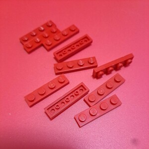 100円均一！LEGO正規品 1×4 プレート (赤) 10個 パーツ ブロック レゴ