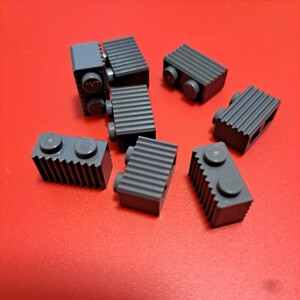 100円均一！LEGO正規品 1×2 グリルブロック (ダークグレー) 8個 パーツ ブロック レゴ #2877