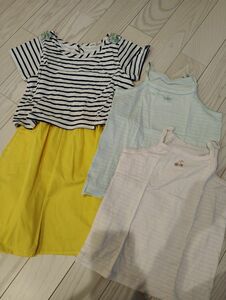 女の子　130　ワンピース+肌着２枚セット