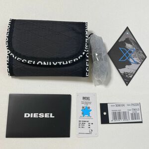 ☆DIESEL☆ディーゼル 折り財布☆マジックテープ☆ブラック☆訳あり