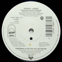 【独7】 QUINCY JONES / TOMORROW feat. TEVIN CAMPBELL (OC元ネタ) 1990 ドイツ盤 7インチレコード EP 45 DJ MURO DIGGIN ICE 97 収録曲_画像4