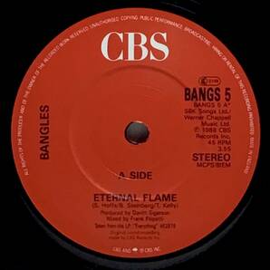 【英7】 BANGLES バングルス / ETERNAL FLAME / WHAT I MEANT TO SAY / 1989 UK盤 7インチシングルレコード EP 45 試聴済の画像4