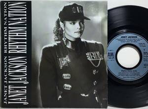 【西独7】JANET JACKSON ジャネット・ジャクソン / RHYTHM NATION / B面インスト / 1989 西ドイツ盤 7インチレコード EP 45 試聴済