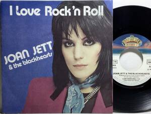 【仏7】 JOAN JETT & THE BLACKHEARTS / I LOVE ROCK'N ROLL / LOVE IS PAIN / 1982 フランス盤 7インチシングルレコード EP 45 試聴済