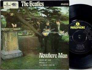 【英7】 THE BEATLES ビートルズ NOWHERE MAN / MICHELLE 4曲入り 1969 UK盤 PARLOPHONE MONO 7インチレコード EP 45 マト1 RR 1 AG 試聴済