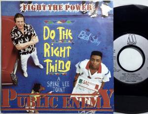 【独7】 映画 DO THE LIGHT THING サントラ曲 PUBLIC ENEMY / FIGHT THE POWER / 1989 ドイツ盤 7インチシングルレコード EP 45 試聴済