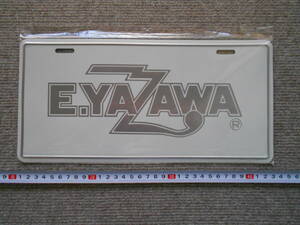 矢沢永吉　E.YAZAWA　ナンバープレート　ホワイト　シルバー　ナンバー　ロゴ　未使用　当時物　貴重　未開封　デコトラ　定形外350円