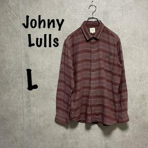 【Johny Lulls】(L)ボーダーシャツ＊袖ロールアップ＊カジュアル