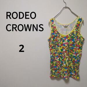 【RODEO CROWNS】ロデオクラウンズ（2）花柄タンクトップ＊総柄