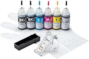 サンワサプライ 詰め替えインク BCI-380PGBK・381BK・C・M・Y・GY用 INK-C381S30S