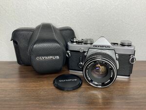 Y316【純正ケース付き】オリンパス OLYMPUS OM-1 + OM-SYSTEM F.ZUIKO AUTO-S 50mm F1.8 単焦点レンズ フィルム一眼レフ マニュアル