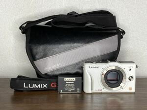 Y359【カメラバッグ付き】 パナソニック Panasonic LUMIX DMC-GF2 ミラーレス一眼カメラ ボディ シェルホワイト