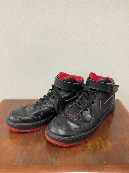 ナイキ スニーカー 29 メンズ AIR FORCE1 304096-005 黒 レザー