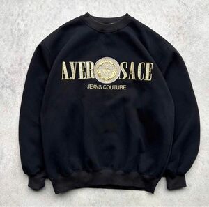 古着 A.VERSACE ヴェルサーチ 刺繍ロゴ スウェット トレーナー 00s