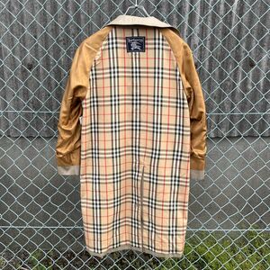 古着 90s Burberry バーバリー 裏地 ノバチェック ステンカラーコート バルマカーン