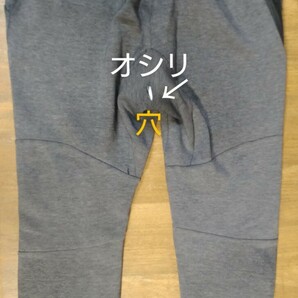 NIKE ナイキ グレー ジョガーパンツ テックフリース スウェットパンツ サイズ（L）※ジャンク品※（オシリ部分に穴あり）の画像9