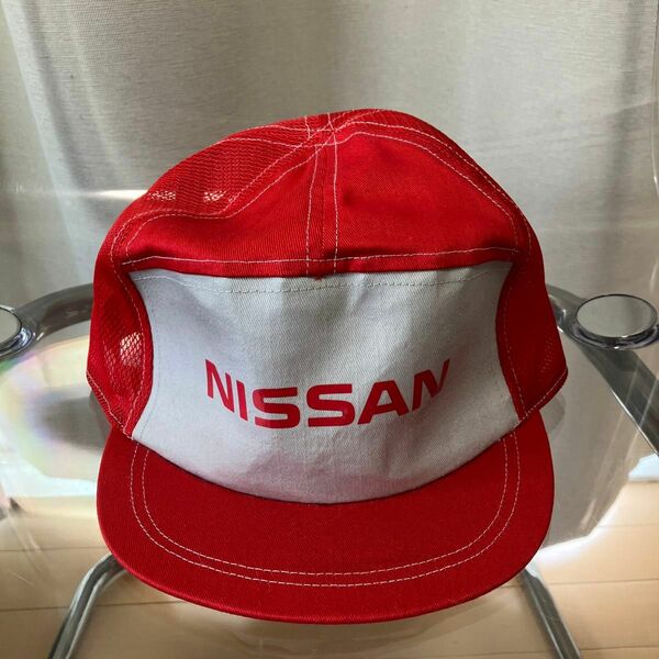 NISSAN メッシュキャップ 赤 企業 ユニフォーム