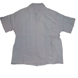 ヴィンテージ 50s レーヨンシャツ 刺繍 ピンク ホワイト 黒グレー 50年代 ロカビリー エルヴィス 開襟 オープンカラーシャツ シャツの画像5