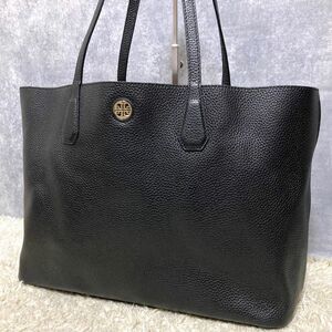 【極美品】TORY BURCH　トリーバーチ　トートバッグ　レザー　ブラック　黒　A4収納可　ロビンソン　ビジネスバッグ　肩掛け可