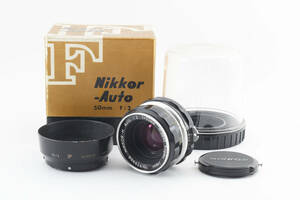 Nikon ニコン F NIKKOR-H Auto 1:2 f=50mm MF レンズ 紙箱 2105599
