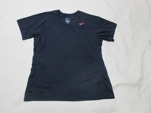 O-457★ナイキ・DRI-FIT♪紺色/半袖Tシャツ(XL)★