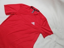 O-522★アディダス・AEROREADY♪赤色/半袖Tシャツ(M)★_画像2