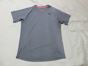 O-530★puma(プーマ)515749♪グレー/ランニング/ショートスリーブTシャツ (M)★