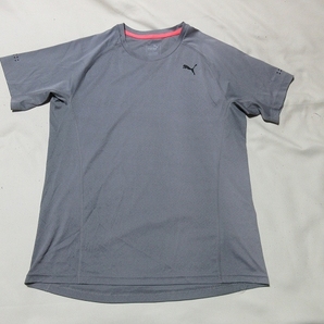 O-530★puma(プーマ)515749♪グレー/ランニング/ショートスリーブTシャツ (M)★の画像1