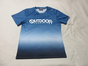 O-567*OUTDOOR( Outdoor Products )! navy blue series gradation / short sleeves T-shirt (M)*