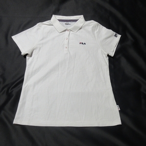 O-603★FILA(フィラ)♪白色/半袖ポロシャツ(L)★の画像1