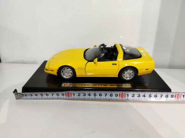 希少　レア　CORVETTE ZR-1 シボレー コルベット マイスト maisto 黄 ミニカー　CHEVROLET　ZR1 1/18 1:18 1992　イエロー　6MT