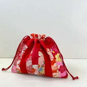 巾着*パッチワーク*ハンドメイド*着物リメイク