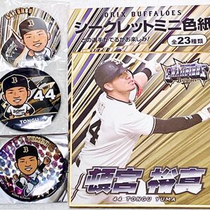 【美品】オリックス 頓宮裕真 優勝記念 シークレット 選手ミニ色紙 ガチャ CS優勝 NewYear2024 開幕戦缶バッジ