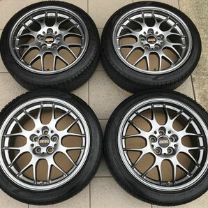 【送料込み】美品 超バリ山 BBS RG-R RG778 17インチアルミタイヤホイール195/45R17 窒素充填済み シエンタ