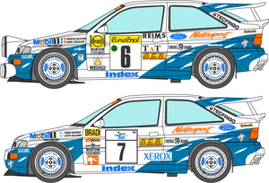 1/24フォードエスコート'94モンテカルロ&1000湖デカール［D141］