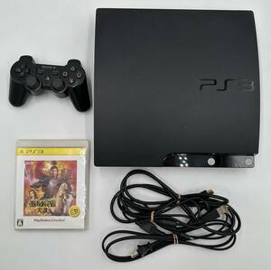 n507TO PS3 プレイステーション3 本体 CECH-2000A CB チャコールブラック PlayStation3 コントローラ付 ソフト 信長の野望 天道 動作未確認