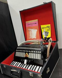 n452TO rare superior article TOMBO accordion T48 34 key hard case attaching keyboard instruments 