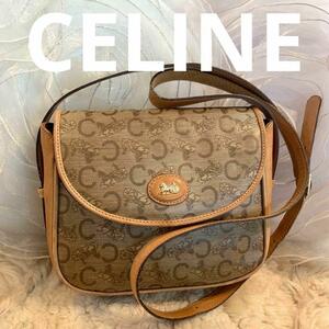 CELINE ミニショルダーバッグ ホースアンドキャリッジ柄 ヴィンテージ