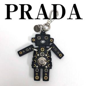 PRADA Prada bag charm key holder key ring robot black 