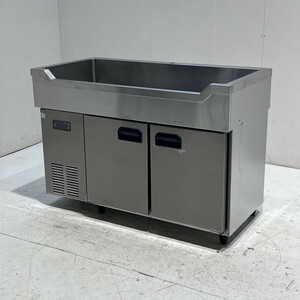  Yamato cold machine boat shape sink attaching refrigeration cold table 4461CDSF used 1 months guarantee 2016 year made single phase 100V width 1200x depth 600 kitchen [ Mugen . Tokyo Machida shop ]