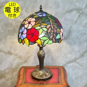 [LED attaching!] beautiful design stained glass glasswork LED desk light desk stand table light stand light desk light cheap 