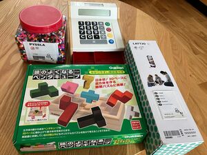 知育玩具詰め合わせ　KUMON 木のおもちゃ 図形 木製玩具 おもちゃ つみき キューブ