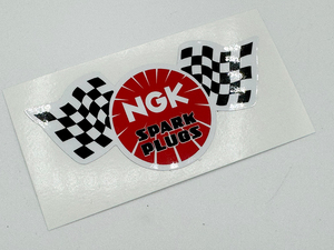 NGK flag sticker small / replica at that time gla tea n Hakosuka Ken&Mary group car 