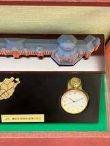 JR東日本 退職記念品 ガラスケース入 東京駅 鉄道 模型 懐中時計_画像2