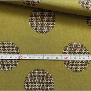 mets★5m*綿麻シーチング*籠ドット*olive yellow*コットンリネン2Bの画像4