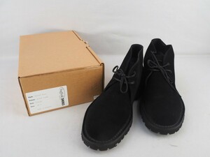 2T240212 未使用/保管品 Suffolk SHOES サフォークシューズ デザートブーツ ブラック スエード イングランド製 サイズ/UK9 (27.5cm)